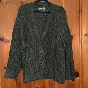 AE women’s xl wool blend v neck cable knit sweater